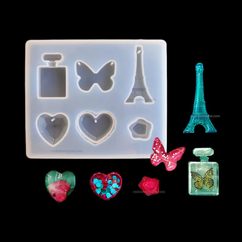 6 Cavity Jewellery keychain mould